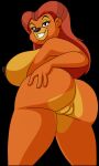  anthro big_breasts big_butt breasts butt disney female genitals hand_on_butt hi_res looking_back lordstevie low-angle_view mammal nipples nude pussy rebecca_cunningham smile solo talespin ursid 