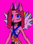  absurd_res anthro blue_eyes choker circle_eyebrows clothed clothing cupcakes_(mlp_fanfic) cutie_mark dreamscreep dress equid equine eyebrows eyelashes female friendship_is_magic fully_clothed fur hair harness hasbro hi_res horn horse jewelry looking_at_viewer mammal multi_horn multi_wing my_little_pony necklace pink_body pink_fur pink_hair pinkamena_(mlp) pinkie_pie_(mlp) pony portrait slim smile solo straight_hair three-quarter_portrait three-quarter_view wings 