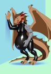  absurd_res anthro belly bulge furry hi_res latex male ms.sunrise predator_(disambiguation) sale solo swallow_(disambiguation) vore voregy 