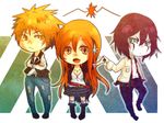  arrancar bleach chibi inoue_orihime kurosaki_ichigo ulquiorra_cifer ulquiorra_schiffer yougirasu 