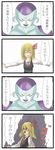  4koma blonde_hair comic dragon_ball dragonball_z female frieza is_that_so necktie parody ribbon rumia tie touhou translation_request vest youkai 