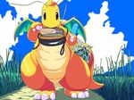  cloud clouds dragonite food grass ice_cream mail pokemon sky walk walking 