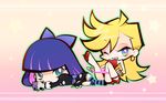  chibi panties panty_&amp;_stocking_with_garterbelt panty_(character) panty_(psg) smile stocking_(character) stocking_(psg) underwear wink 