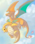  charizard cloud clouds dragonite hold holding pokemon sky sweat 