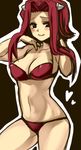  bikini blush breasts cleavage izayoi_aki red_hair smile swimsuit yu-gi-oh! yuu-gi-ou yuu-gi-ou_5d&#039;s yuu-gi-ou_5d's 