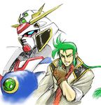  g_gundam g_gundam_7th_fight green_hair gundam master_asia yamato_gundam young younger 