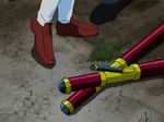  feet footwear higurashi_akane mai_hime my-hime school_uniform socks tonfa weapon 