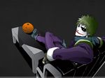  batman_(series) bleach cosplay dc_comics formal green_hair kurosaki_ichigo looking_back pumpkin simple_background suit the_joker 
