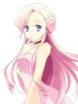  blue_eyes breasts code_geass dress ecaeri euphemia_li_britannia female hair_bun long_hair pink_hair simple_background solo white_background 