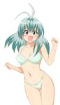  absurdres blush bra breasts female green_hair highres legs lingerie long_hair open_mouth panties photoshop purple_eyes run_elsie_jewelria simple_background solo thighs to_love-ru toloveru underwear vector vector_trace 