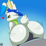  &lt;3 1:1 2022 absurd_res anthro big_butt butt clothing digital_media_(artwork) duo faceless_character faceless_male fan_character fur generation_8_pokemon genitals green_eyes hat headgear headwear hi_res hot_dogging huge_butt lagomorph leporid looking_back male male/male mammal nintendo nr_ac penis pokemon pokemon_(species) rabbit rev_the_scorbunny scarf scorbunny scut_tail sex short_tail simple_background smile thick_thighs topwear underwear video_games white_body white_fur wide_hips 
