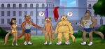  absurd_res accidental_exposure anthro balls bottomwear brown_body brown_fur chance_furlong circumcised city clothing commander_feral confusion domestic_cat embarrassed embarrassed_nude_male fan_character felid feline felis female flaccid footwear footwear_only foreskin fur genitals group gym_bottomwear gym_clothing gym_shorts hanna-barbera hi_res humiliation jake_clawson laugh laughing_at lt._commander_steel male mammal micropenis mostly_nude muscular muscular_male orange_body orange_fur overweight overweight_male park penis penis_humiliation pubes public public_nudity shirt shoes shoes_only shorts small_penis small_penis_humiliation smallfryspy swat_kats tank_top topwear wardrobe_malfunction yellow_body yellow_fur 