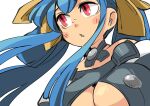  1girl bad_link blue_hair breasts cleavage dizzy_(guilty_gear) guilty_gear large_breasts long_hair red_eyes simple_background solo white_background 