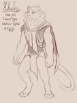  3:4 bare_thighs big_hands bottomwear bulge cape catfolk clothing dungeons_and_dragons fantasy felid flowing_cape flowing_clothing flowing_mane fluffy hasbro hi_res hybrid leonin liger lion loincloth long_tail looking_away magic:_the_gathering magic_user male mammal original_characters pantherine pretty_face pupils reference_image slit_pupils solo_focus tazatail wizards_of_the_coast 