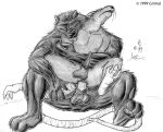  1999 anal anthro balls duo embrace erection genitals grimal gtskunkrat licking long_tail male male/male mammal murid murine muscular penis rat rodent sketch tongue tongue_out ursid whiskers 