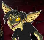  absurd_res anthro green_body green_skin gremlin gremlins halloween hi_res holidays male mogwai sharp_teeth solo spikes spooky_month teeth yellow_eyes zooshi zooshi_(character) 