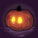  aliasing animated catjam_(artist) food fruit glowing glowing_eyes halloween holidays jack-o&#039;-lantern karina_(catjam) plant pumpkin simple_background stem subtle_animation 