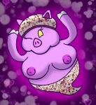 big_breasts breasts domestic_pig female feral ghost ghost_tail luigi&#039;s_mansion mammal miss_petunia naked_dan overweight pig_nose solo spirit suid suina sus_(pig) 