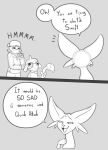  2_panel_comic absurd_res ambiguous_gender anthro baseball_cap blep clothing dialogue dialogue_box eeveelution english_text espeon eyewear feral floppy_ears freckles_(artist) generation_2_pokemon glasses grey_background greyscale group half-closed_eyes hat headgear headwear hi_res hoodie human humor lazy_eye male mammal monochrome narrowed_eyes nintendo open_mouth open_smile pokemon pokemon_(species) simple_background smeargle smile text tongue tongue_out topwear trio video_games 