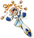  armor capcom debris first_armor headbutt jump jumping motion_lines rock rockman rockman_x rocks x x_(rockman) 