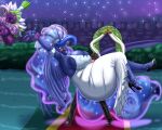  absurd_res anthro blue_eyes blue_eyeshadow blue_hair blue_lips blue_lipstick blue_tail blues64 blush bouquet breasts brown_hair cleavage clothed clothing dress duo equid equine ethereal_hair ethereal_tail eyeshadow female flower flower_bouquet footwear friendship_is_magic generic_messy_hair_anime_anon hair hasbro hi_res high_heels horn human lips lipstick makeup male mammal marauder6272 my_little_pony mythological_creature mythological_equine mythology night plant princess_luna_(mlp) shoes sparkles star tail wedding_dress winged_unicorn wings 