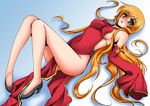  areolae bad_id bad_pixiv_id blush breasts china_dress chinese_clothes covered_nipples detached_sleeves dress frapowa green_eyes ixpellia lain_(fuzinomiya) legs long_hair lyrical_nanoha mahou_shoujo_lyrical_nanoha_strikers mahou_shoujo_lyrical_nanoha_strikers_sound_stage_x medium_breasts nipple_slip nipples older open_mouth orange_hair side_slit sleeves_past_wrists 