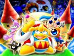 02_(kirby) 2012 alien ambiguous_gender animate_inanimate anthro avian bandana_waddle_dee bird blue_body blue_eyes blue_feathers captain_waddle_doo castle chasoba11 clothing customer_service_(kirby) dark_matter_(kirby) dark_matter_swordsman detailed_background escargoon facial_hair feathers female gastropod goatee gordo humanoid japanese_description kabula_(kirby) king_dedede kirby:_right_back_at_ya! kirby_(series) male mature_anthro mature_male melee_weapon mollusk nightmare_(kirby) nintendo overweight overweight_anthro overweight_male penguin polearm poppy_bros_jr. purple_body robe snail spear waddle_dee waddle_doo waddling_head weapon y2k_(graphic_design)