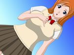  artist_request bleach inoue_orihime mizutani_rin school_uniform schoolgirl 