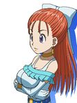  1girl awa blue_dragon blue_eyes breasts long_hair lowres oekaki orange_hair 