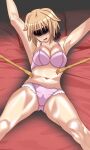  animated animated_gif armpits backscratcher bdsm belly bikini blindfold blonde_hair bob_cut bondage bound bound_arms bra breasts choppy_bangs hair_flaps highres large_breasts midriff molestation navel panties pink_bikini pink_bra pink_panties poking seiki-chan49 seikon_no_qwaser short_hair stomach sweat sweaty_armpits swimsuit teasing teresa_beria thick_thighs thighs tickle_torture tickling tickling_stomach underwear underwear_only very_sweaty 