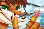 anthro canid canine city city_crushing city_destruction destruction duo extreme_size_difference fingers fox furrypur glass hi_res laboratory_equipment laboratory_glassware macro macro_anthro macro_focus macro_male male male/male mammal micro micro_male petri_dish procyonid raccoon scientific_instrument size_difference