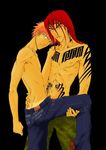  2boys abarai_renji ass bleach kurosaki_ichigo male male_focus multiple_boys orange_hair red_hair tattoo topless yaoi 