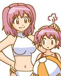  awa ball beach_ball beachball bikini everyone group hinata_natsumi keroro_gunsou lowres red_hair swimsuit time_paradox 