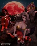 2026 2_horns 3d_(artist) 5_fingers absurd_res anthro artist_name avian barbie_wire big_breasts big_butt bikini bikini_thong bird black_eyes blender_(artwork) bluesky_logo breasts butt canid canid_demon canine claws clothed clothing collar crown curled_horn curvy_figure demon demon_humanoid detailed_background digital_media_(artwork) ear_piercing ear_ring eyelashes feathers female finger_claws fingers fluffy fluffy_tail fur galliform gold_bikini golden_week grey_body grey_fur grey_hair group hair headgear hellaverse hellhound helluva_boss hi_res horn horned_humanoid hourglass_figure huge_filesize huge_hips huge_thighs humanoid imminent_sex imp inner_ear_fluff long_eyelashes long_hair long_tail looking_back loona_(helluva_boss) male male/female mammal mature_anthro mature_female moon moxxie_(helluva_boss) multicolored_body multicolored_fur mythological_canine mythological_creature mythology navel night nude nude_humanoid nude_male open_mouth open_smile outside peafowl peafowl_demon phasianid piercing pink_sclera pointed_tail princess pupils red_body red_eyes red_moon red_sclera red_skin ring_piercing royalty sharp_teeth short_hair side_boob sinfuldravy sitting skimpy skimpy_bikini slit_pupils smile snout spiked_collar spikes stella_(helluva_boss) swimwear tail tailed_humanoid teeth text thick_thighs tongue tongue_out tuft twitter twitter_logo two-piece_swimsuit two_tone_body two_tone_fur voluptuous voluptuous_anthro voluptuous_female voluptuous_humanoid water watermark white_body white_eyes white_feathers white_fur white_hair wide_hipped_anthro wide_hipped_female wide_hipped_humanoid wide_hips yellow_sclera 