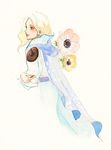  blonde_hair cape female final_fantasy final_fantasy_iv final_fantasy_iv_the_after flower long_hair robe rosa_farrell shoulder_pads solo white_background yama-biko yamabikobeny 