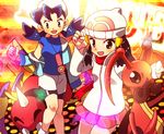  ^_^ ariados bad_id bad_pixiv_id bare_legs beanie bike_shorts black_hair blue_hair closed_eyes crystal_(pokemon) gen_2_pokemon gen_4_pokemon hair_ornament hat hikari_(pokemon) katou_tom kricketune multiple_girls pokemon pokemon_(creature) pokemon_(game) pokemon_dppt pokemon_gsc scarf twintails winter_clothes 