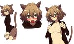  1girl animal_ears cat_ears genderswap hunter_x_hunter nefelpitou nekomimi undressing 