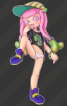  2022 absurd_res blush clothing female hi_res inkling_girl looking_at_viewer nintendo on_one_leg open_mouth panties solo splatoon spread_legs spreading standing underwear video_games 