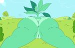  anus ass_up barely_visible_anus big_butt blue_sky butt butt_focus draca_(tuca_and_bertie) elemental_creature elemental_humanoid female flora_fauna for_a_head garden genitals green_body green_skin hi_res humanoid lying mr_valentine00 netflix nude object_head on_front plant plant_humanoid pussy rear_view sky solo suntan tan_line thick_thighs tuca_and_bertie wide_hips 