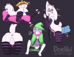  abdominal_bulge absurd_res anthro balls bodily_fluids bovid butt caprine clothing deltarune disembodied_penis doeboi genital_fluids genitals goat hi_res leaking_precum legwear male male/male mammal onomatopoeia penis precum presenting presenting_hindquarters presenting_penis ralsei solo sound_effects stockings text undertale_(series) video_games 