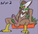  4_toes anisodactyl anthro avian balls beak bird blush brown_body brown_feathers claws erection feathers feet generation_4_pokemon genitals lime:localstarlyfan male masturbation neon_dontlook nintendo penile penile_masturbation penis pokemon pokemon_(species) scutes solo staraptor toe_claws toes tongue tongue_out video_games 