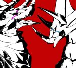  anthro bandai_namco black_sclera canoweissmon digimon digimon_ghost_game dragon duo evolutionary_family hi_res horn im7yx male red_background regulusmon sharp_teeth simple_background teeth 