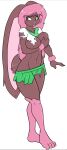  2016 4_toes 5_fingers amber_eyes anthro arm_tuft big_breasts bottomwear breasts brown_body brown_fur clothed clothing covering covering_breasts covering_self embarrassed exposed_breasts feet female fingers fur generation_4_pokemon hair hand_on_breast hand_on_own_breast hindpaw humanoid_hands long_ears looking_aside lopunny navel nintendo paws pink_hair pink_nose pokemon pokemon_(species) pokemorph school_uniform shiny_pokemon skidd skirt solo survival_of_the_fittest tiffany_harkick toes torn_clothing tuft uniform video_games wardrobe_malfunction wrist_tuft 