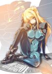  1girl absurdres artist_name assault_visor blonde_hair blue_bodysuit bodysuit breasts commission covered_navel covered_nipples double_bun f-18_hornet_(muvluv) fortified_suit frown hair_bun heyzan highres large_breasts lilia_kjellberg long_hair looking_at_viewer mecha muvluv muvluv_alternative muvluv_unlimited:_the_day_after pilot_suit robot science_fiction sitting skeb_commission skin_tight solo_focus tactical_surface_fighter 