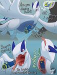  ambiguous_gender arkailart avian digital_media_(artwork) english_text feral generation_2_pokemon hi_res legendary_pokemon lugia marine nintendo open_mouth oral_vore pokemon pokemon_(species) sequence size_difference solo_focus submarine text tongue underwater vehicle video_games vore water watercraft 