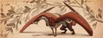  absurd_res ambiguous_gender beak dragon feathered_dragon feathered_wings feathers feral fur furred_dragon hi_res polunoch solo standing wings 