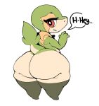  ambiguous_gender animal_humanoid anthro big_butt butt clothing footwear foxialewd hi_res humanoid leaf_tail legwear red_eyes reptile reptile_humanoid scalie scalie_humanoid snake_humanoid socks solo speech_bubble thigh_highs thigh_socks wide_hips 