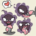  &lt;3 ambiguous_gender blush bodily_fluids cum cum_on_tongue duo erection fangs fellatio gastly generation_1_pokemon genital_fluids genitals ghost hi_res humanoid_genitalia humanoid_penis interspecies itsunknownanon licking long_tongue male male/ambiguous nintendo not_furry one_eye_closed open_mouth oral penile penis penis_lick pokemon pokemon_(species) pokephilia saliva sex smile sphere_creature spirit teeth tongue tongue_out video_games wink 