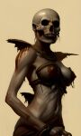  absurd_res bone breasts female hi_res humanoid monster mummy nude skull solo teratophilia undead unknown_artist 