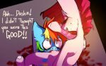  anthro blood blood_from_mouth blood_in_mouth bloodshot_eyes bodily_fluids crying cunnilingus cupcakes_(mlp_fanfic) cutie_mark duo equid equine facesitting female female/female forced friendship_is_magic g4cruf0 genital_fluids hair hand_on_head hasbro hi_res hooves horse mammal my_little_pony nosebleed oral pink_body pink_hair pinkamena_(mlp) pinkamena_diane_pie pinkie_pie_(mlp) pony pussy_juice rainbow_dash_(mlp) rape saliva scar sex sweat tears tongue tongue_out vaginal 